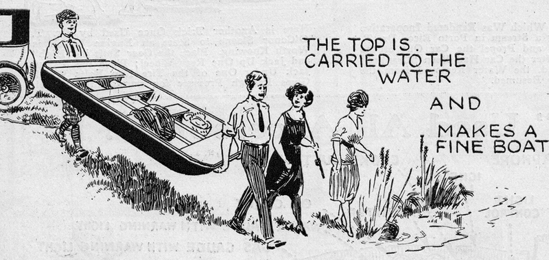 Illustration for article titled This Ingenious Car From 1923 Turned Into a Boat